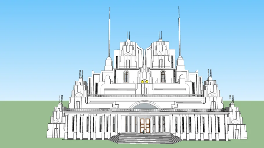 Totalitarian Fassade Study Art Deco Spider