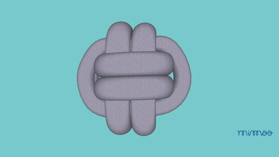 ALMOFADA KNOT RIAN TRICOT - CINZA NUBLADO - MIMOO TOYS