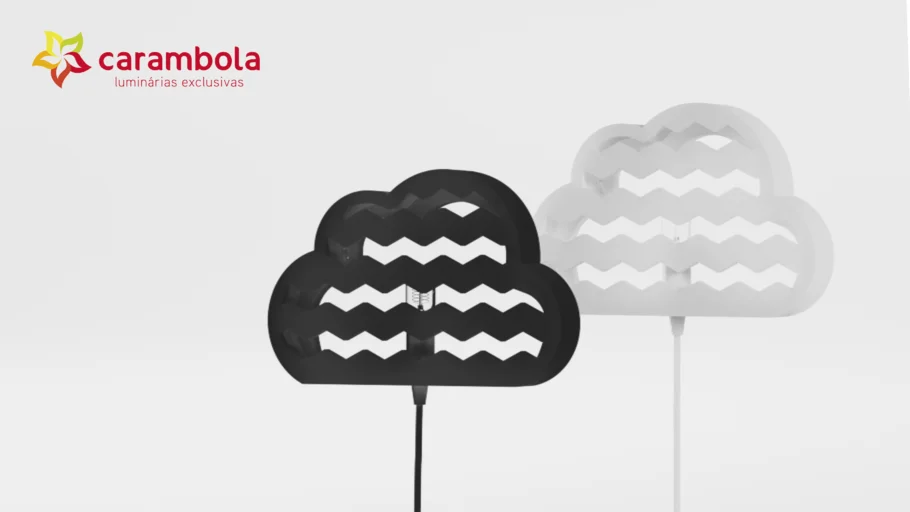 Arandela Nimbus Preta e Branca