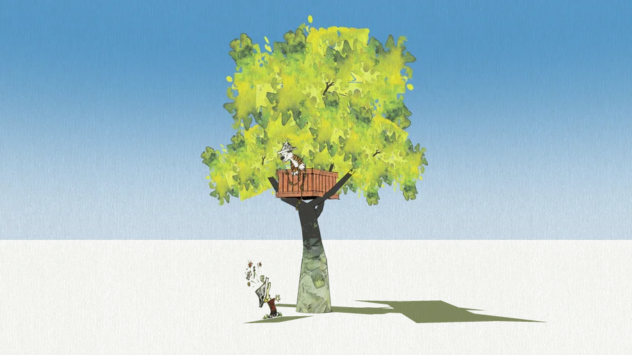 Tree house: Calvin + Hobbes