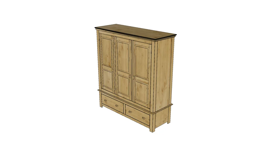 BR-ARM3P+2T - Armoire Brush