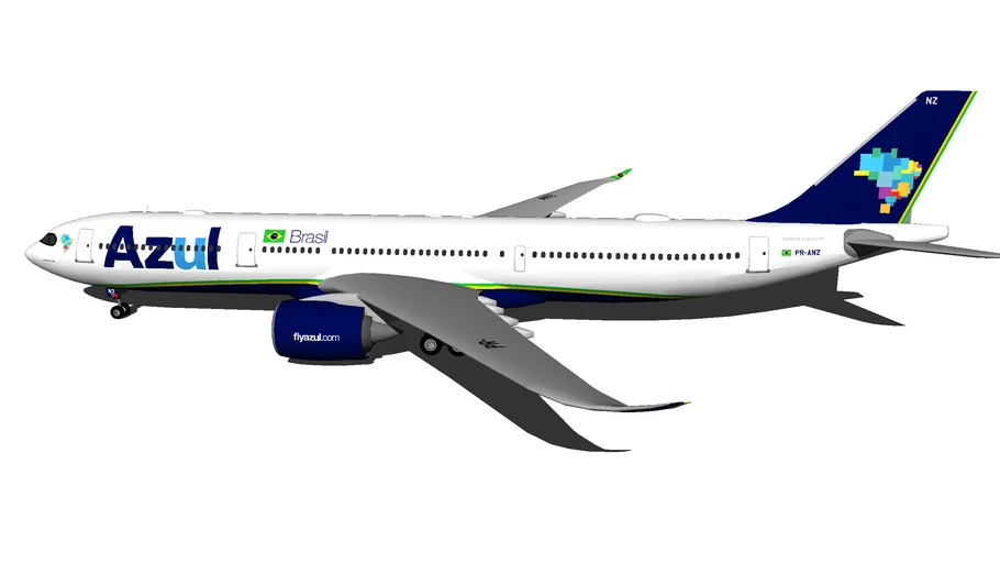 Azul Airbus A330-900neo PR-ANZ "O Mundo é Azul" (2019) (Wi-Fi Dome)