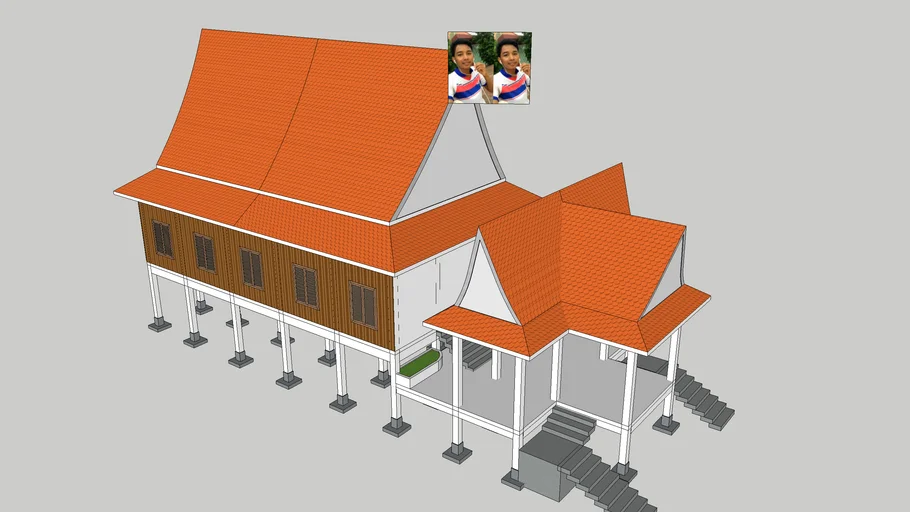Khmer House And Roof Khmer Style  in lovely