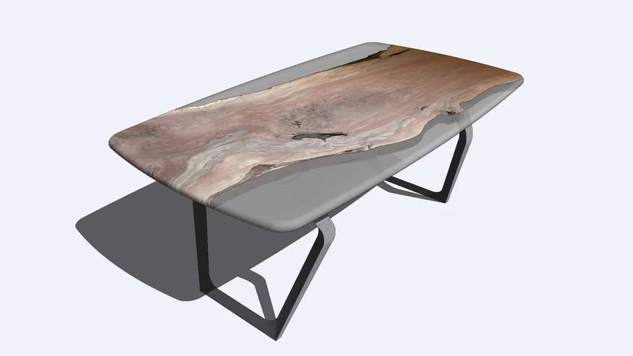 Modern Live edge and epoxy table