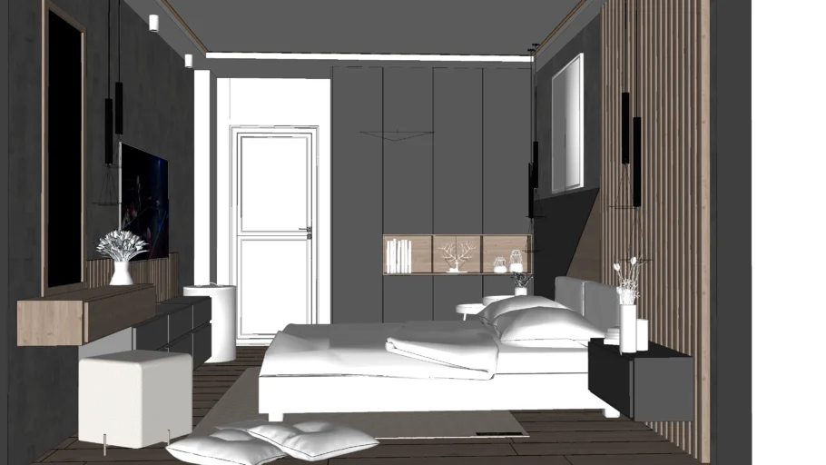 Modern Bedroom v-ray