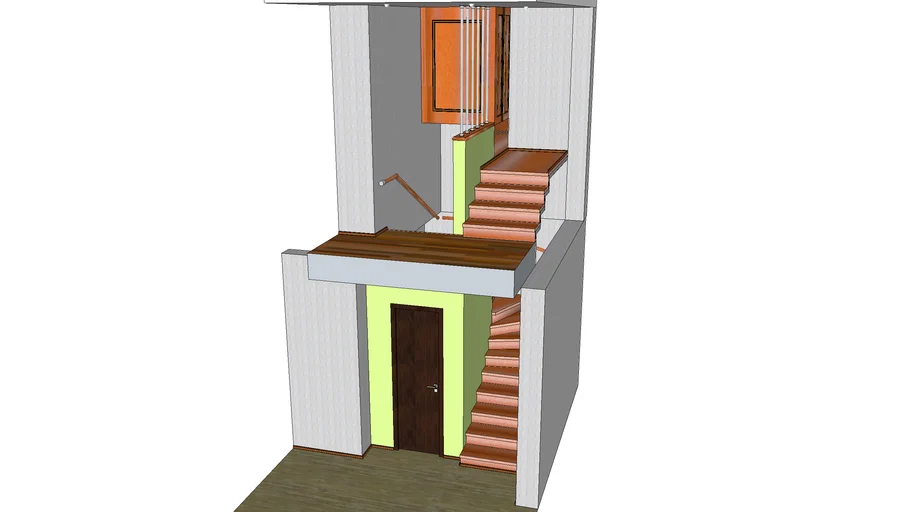 The stairs are U - shaped