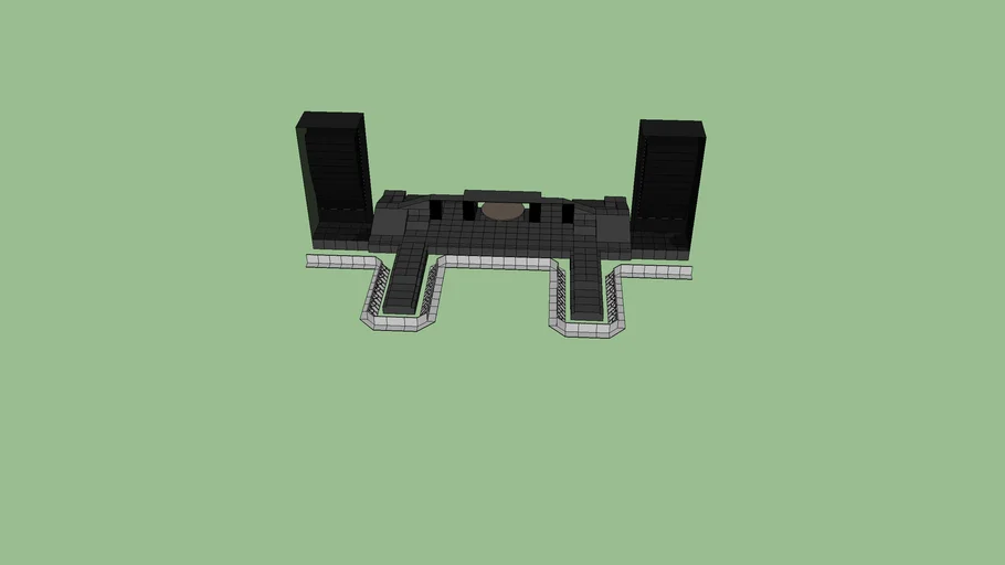 Awesome stage withs speakers barriers and platforms