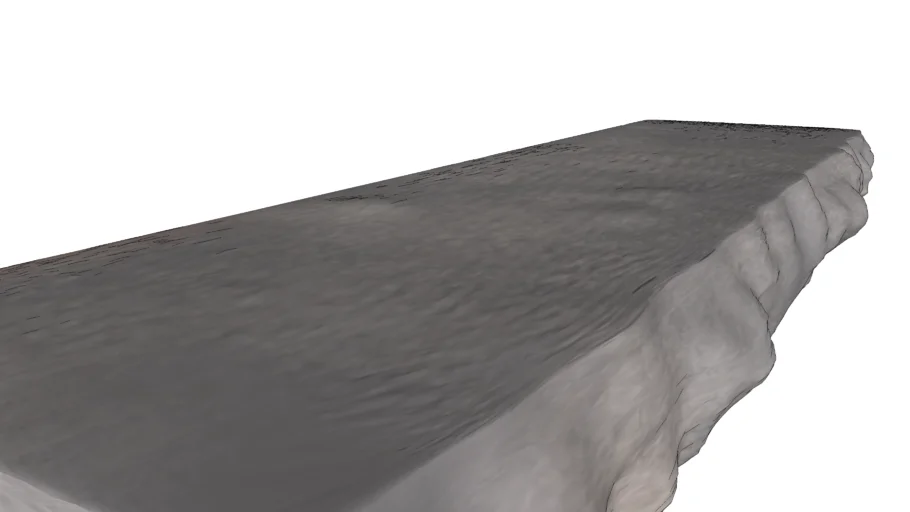 Sculpted Stone Slab Landscape Step - High Poly 