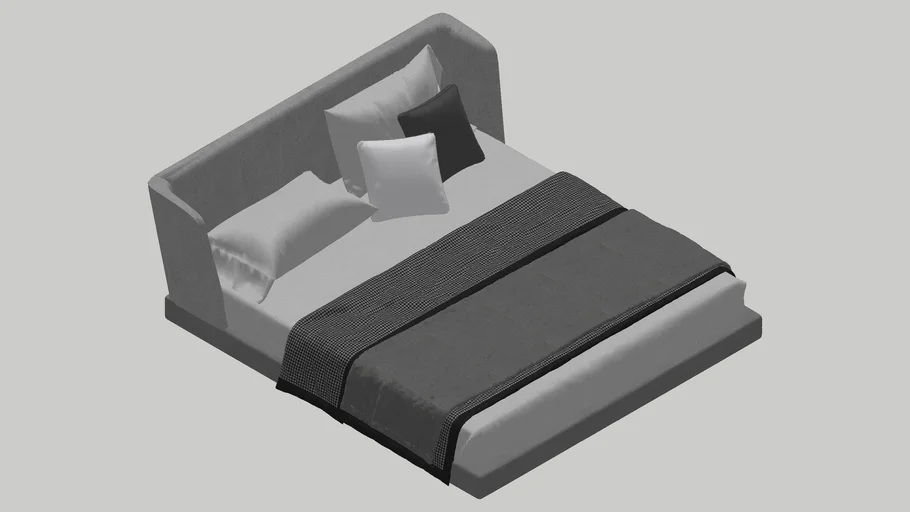Cama com cabeceira estofada
