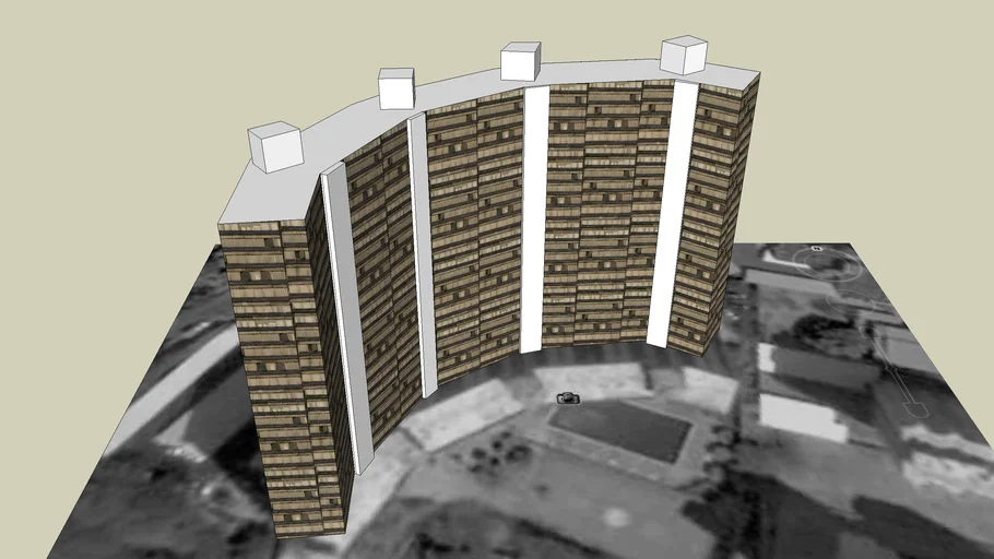 edificio semicircular en sector virginia