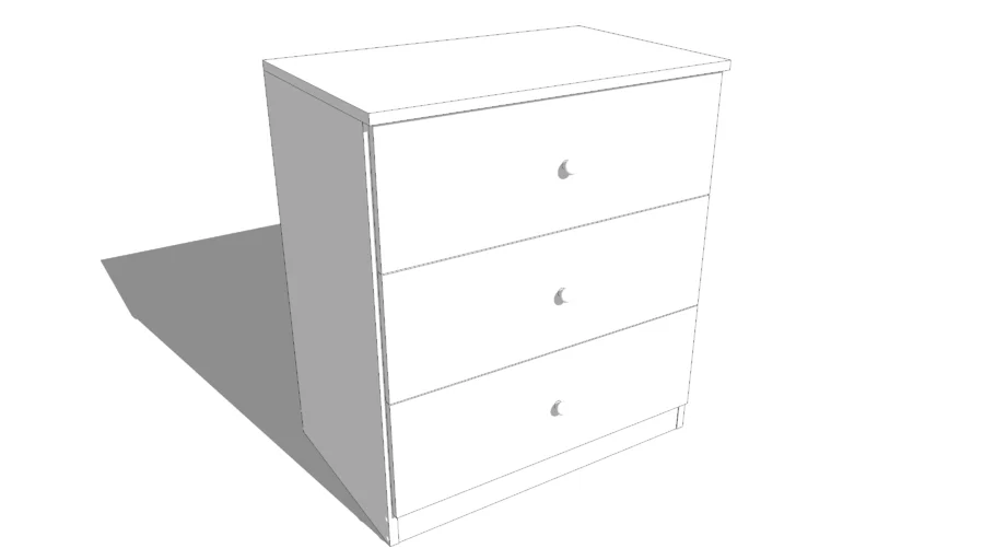 Furniture - (3 Drawer Dresser)