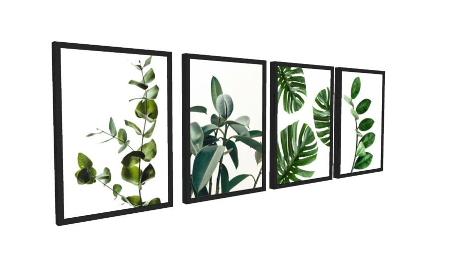 QUADROS DECORATIVOS - FOLHAGENS, PLANTA, COMPOSIÇÃO