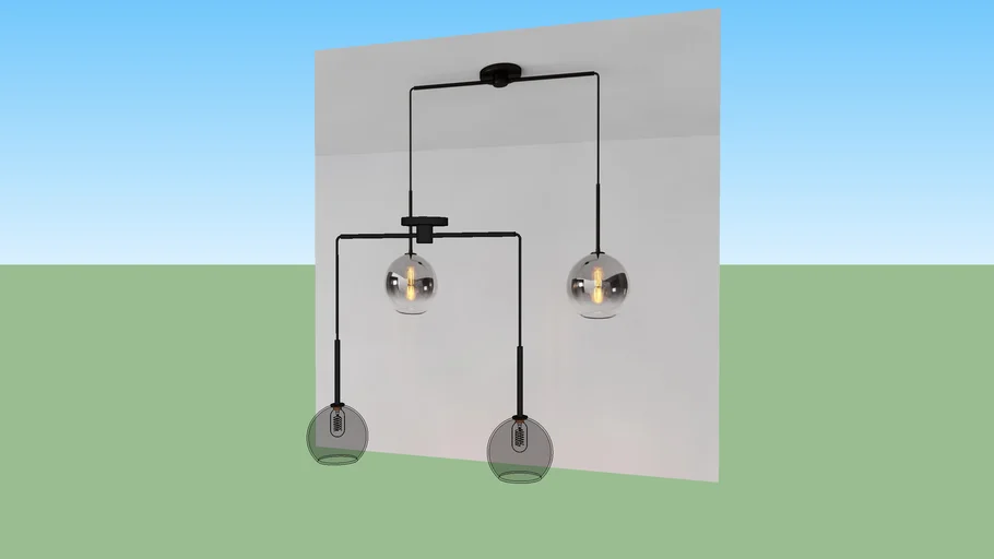 Sculptural 2-Light Globe Pendant - Metallic Ombre