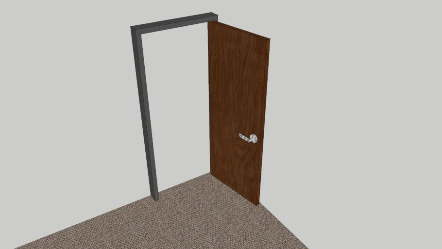 3 x 7 Office Door with Frame (Open or Close)