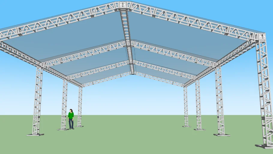 Cobertura Tenda Box Truss Q30 10x15 Cristal