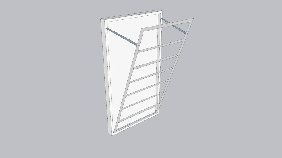 White Folding Over-the-Door or Wall-Mount Drying Rack (140 Feet)