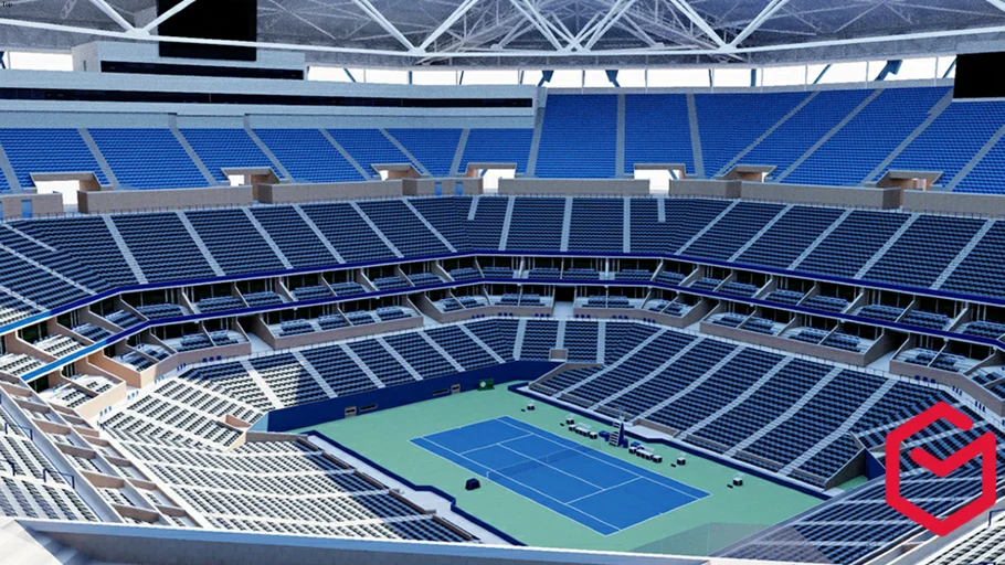 Arthur Ashe Stadium - US Open New York 3D model