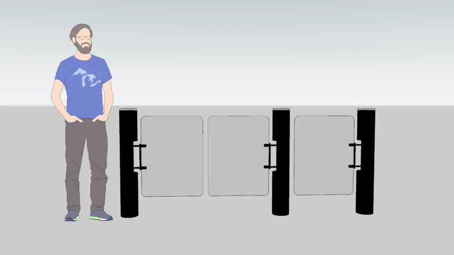 RFID Card Reader Security Turnstile Gate / Barrier Gate