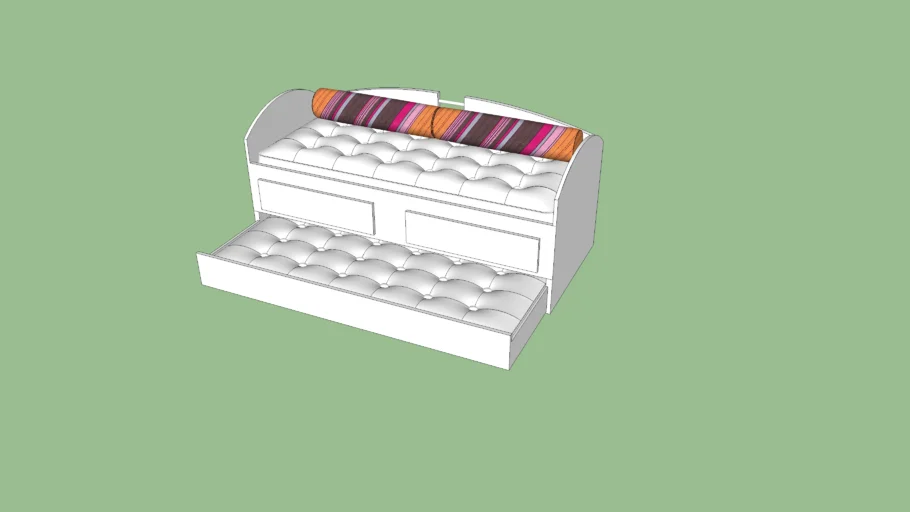 Cama solteiro com auxiliar