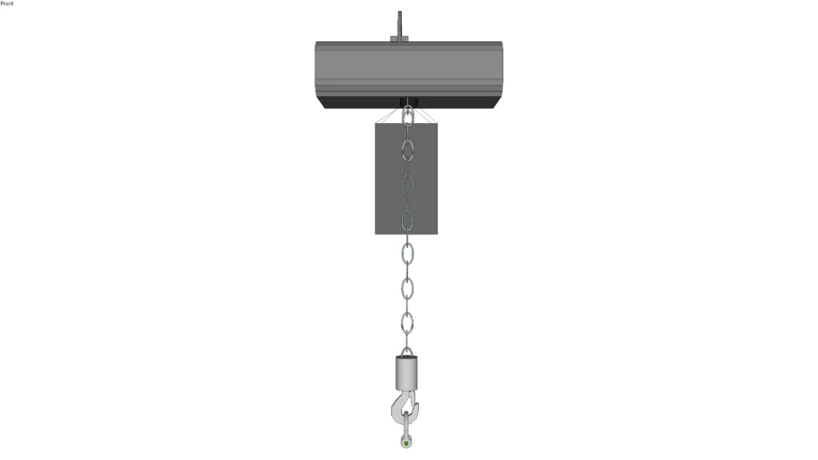 One Ton Chain Motor with Twisted 5/8" Shackle
