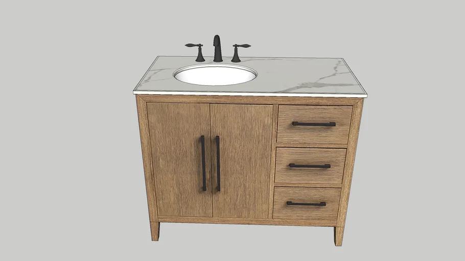Alsup 42" Single Bathroom Vanity Set