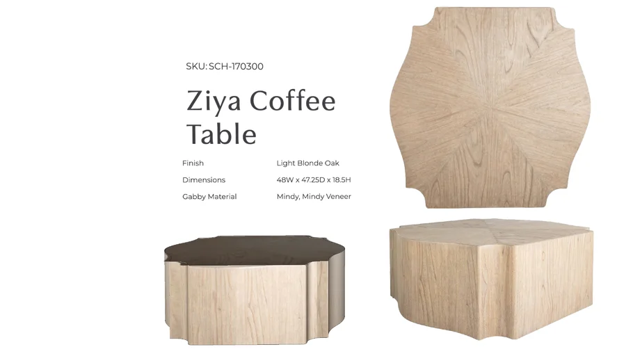 ZIYA SQUARE COFFEE TABLE - GABBY HOME