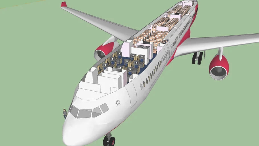 Airbus A330 with interior