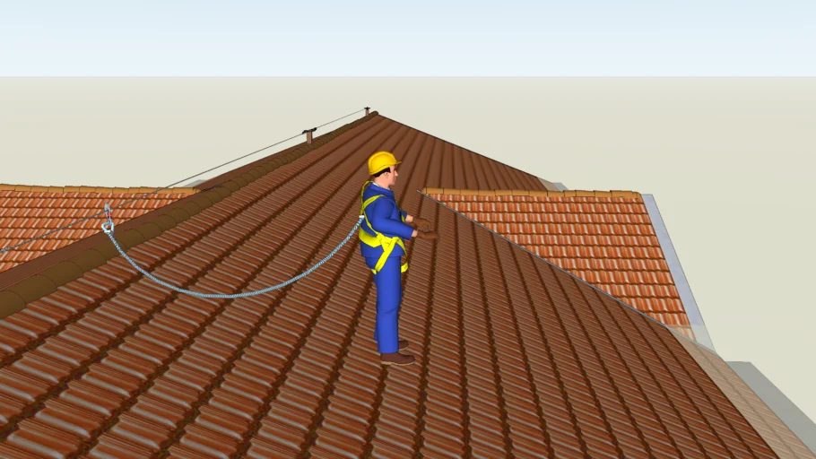 MAN AT WORK ORLANDINI MASSIMO MAINTENANCE ROOF TILES