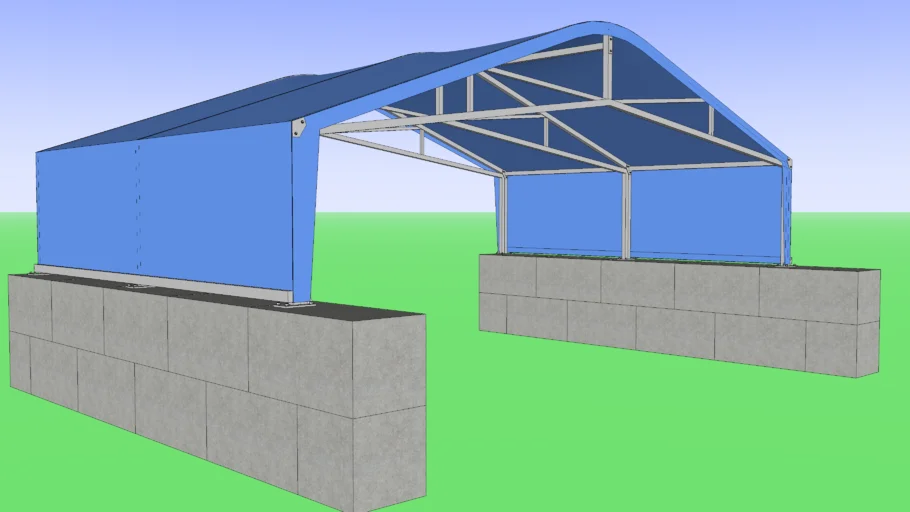 Fabric Structure on Lockblocks