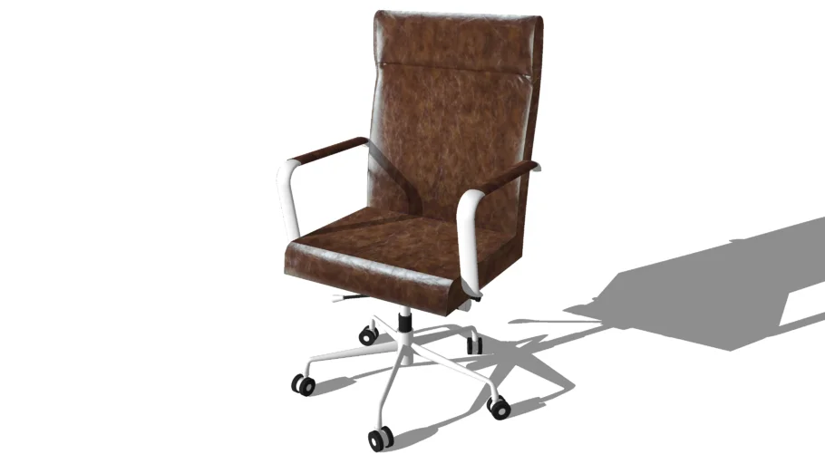 TEACHER, Fauteuil de bureau à roulettes imitation cuir marron vintage, Maisons du monde, ref : 155764, prix : 199,90 €