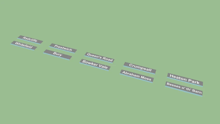 Metrolink Station Plaques - Bury Line