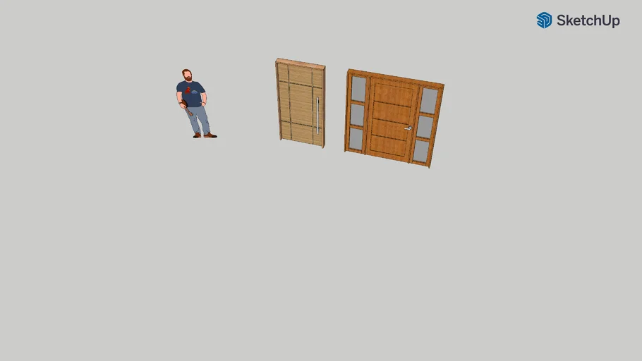 CÓD - portas de entrada madeira