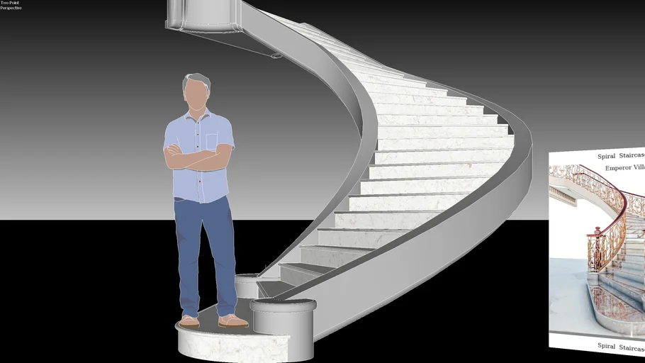 spiral stair case 3D