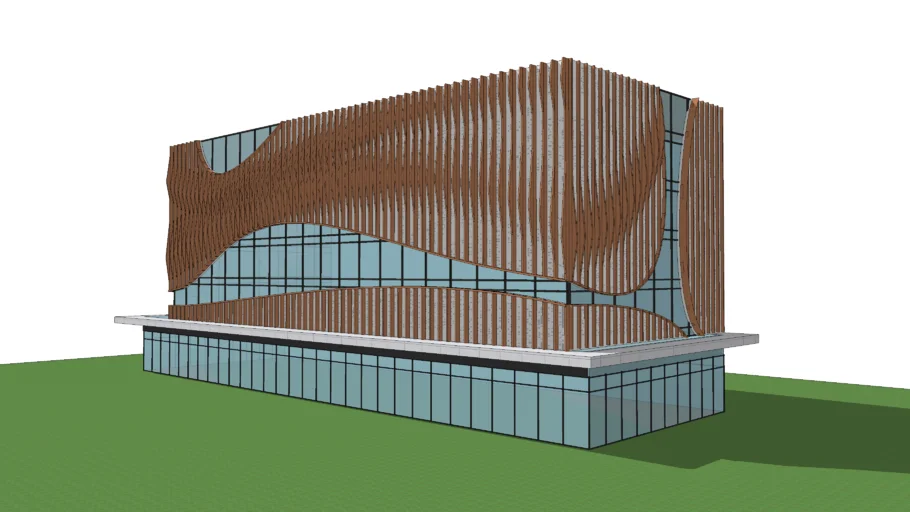 探寻格栅之美，特色建筑模型展示www.caotu66.com