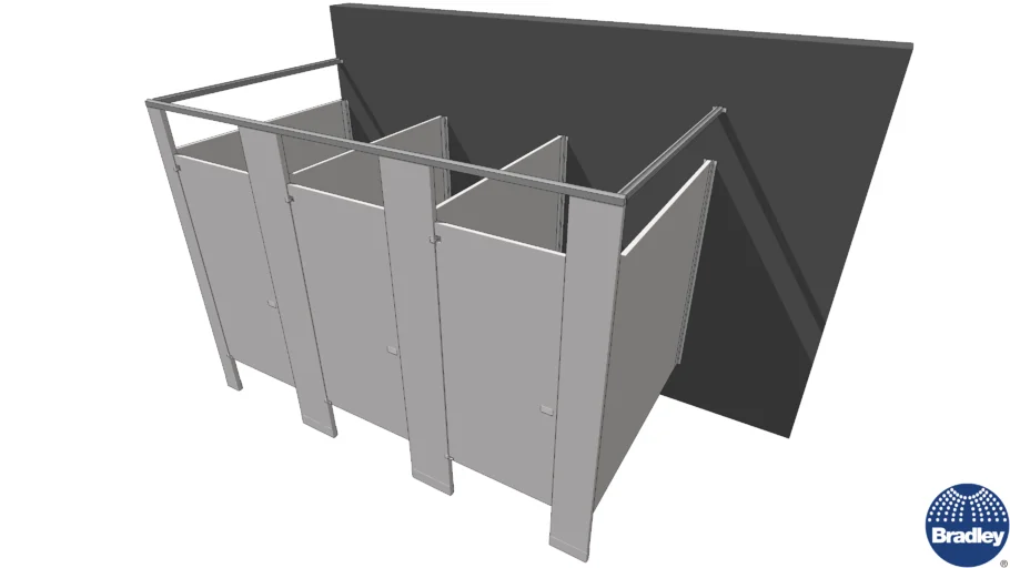 Toilet Partition 3-Stall