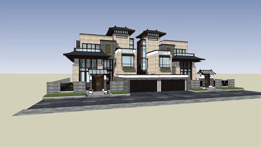 Chinese traditional style villa (house)