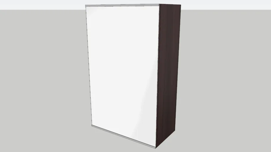 LILLÅNGEN Meuble à miroir 1 porte, brun noir