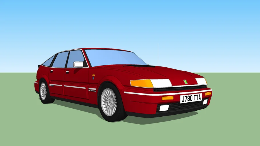 Low Poly 80s-90s Fastback Sedan