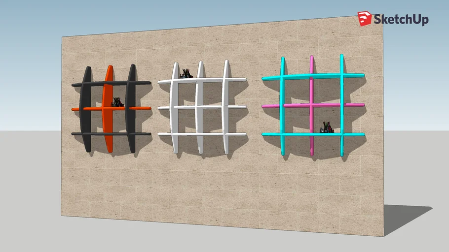 Wall Rack Shelf Globe Shape Floating Wall
