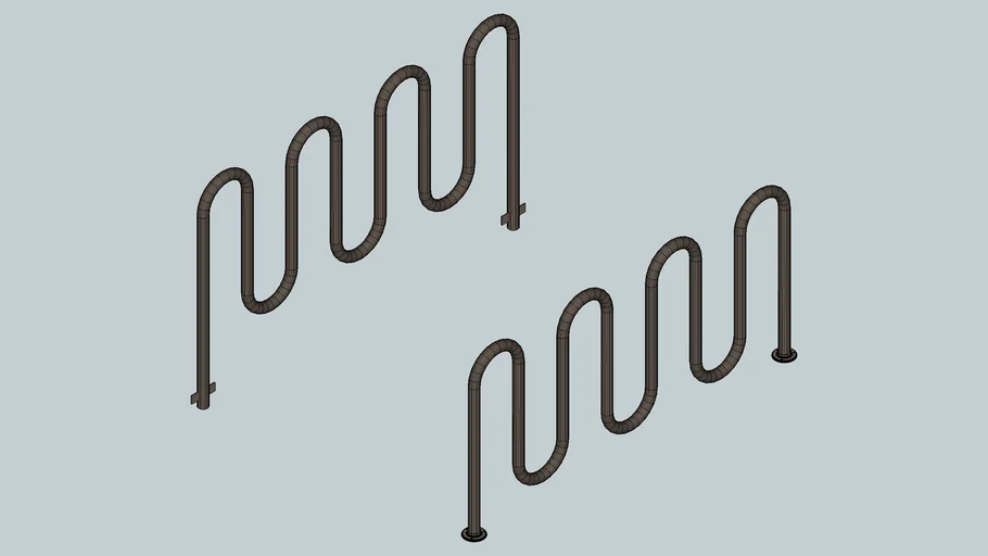 Sonance 7 Loop Bike Rack - 9 Bike Capacity | 3D Warehouse