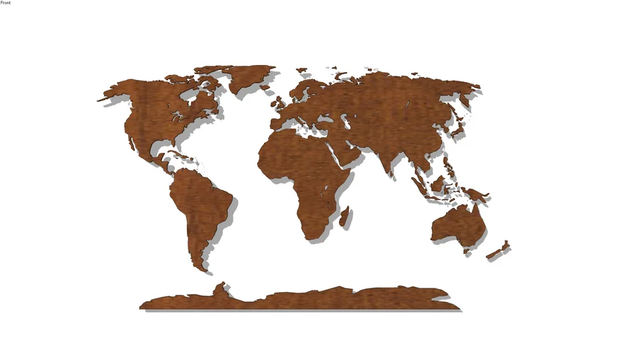 WORLD MAP+INDIA+3D+WOODEN | 3D Warehouse