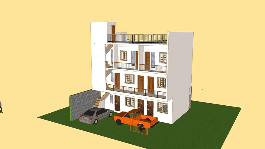 3 storey residential house plan
