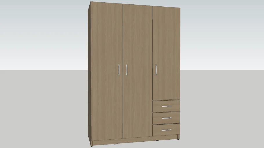 Armario para dormitorio de tres módulos - Three-module bedroom wardrobe
