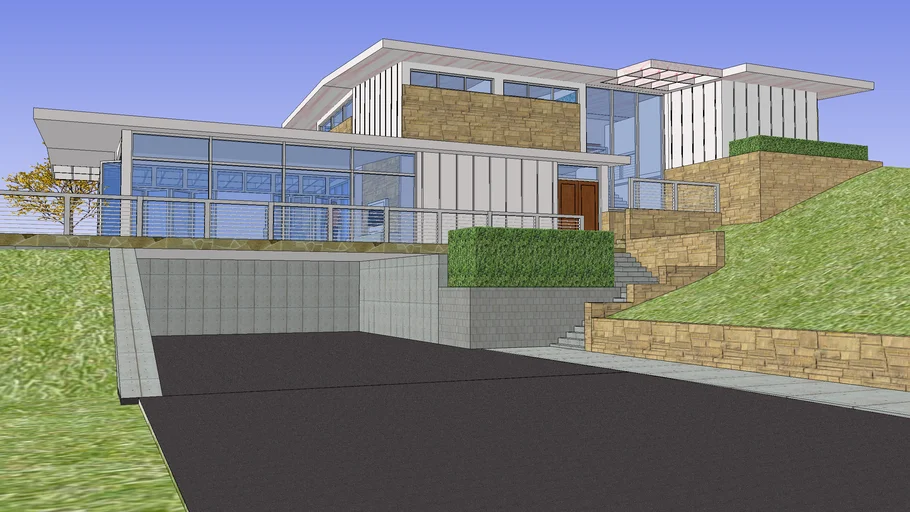 Split-level Ranch style house