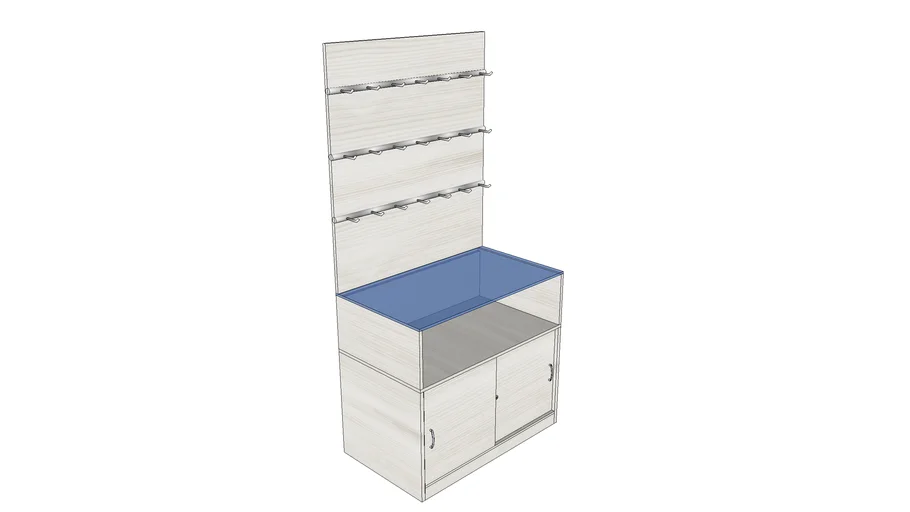 Display shelving hanging unit