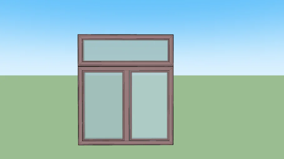 Composé fenêtre 2 vantaux sur imposte - SOLEAL Ouvrant Minimal