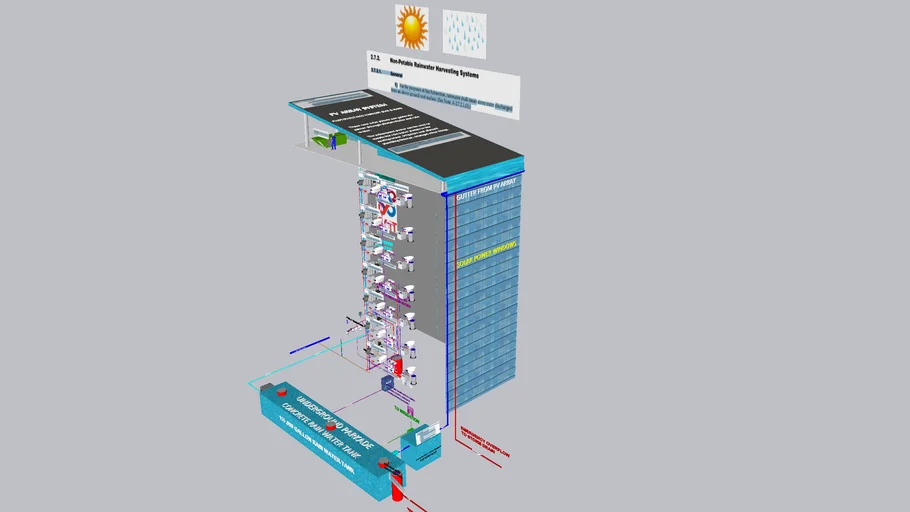 RAINWATER HARVESTING NON POTABLE SYSTEM FOR COMMERICAL BDG VERSION 5.skp