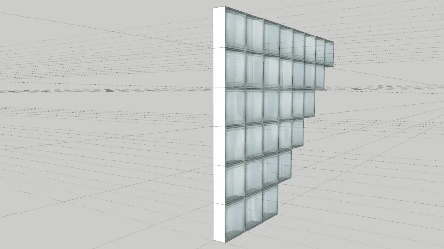 stepped glass block window