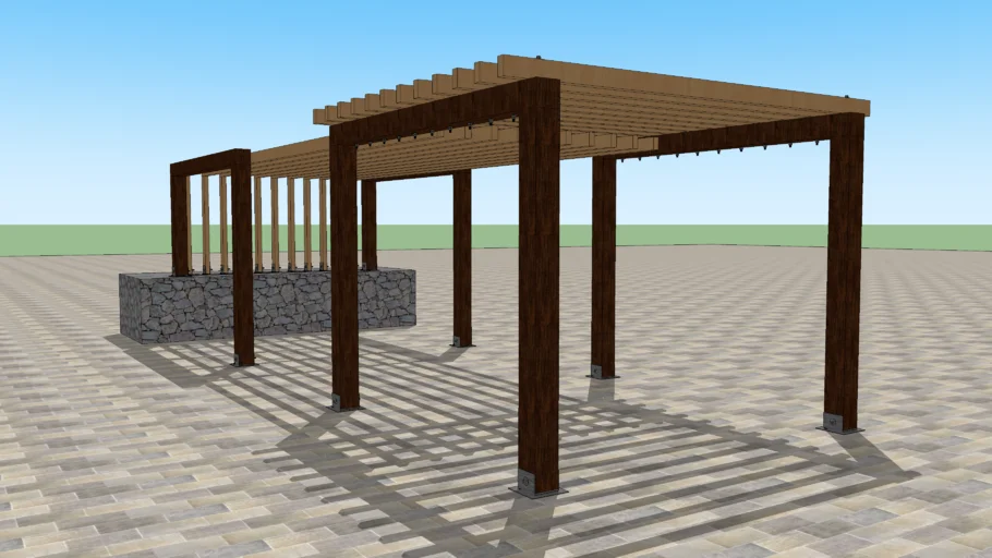 Pergola de madera | 3D Warehouse