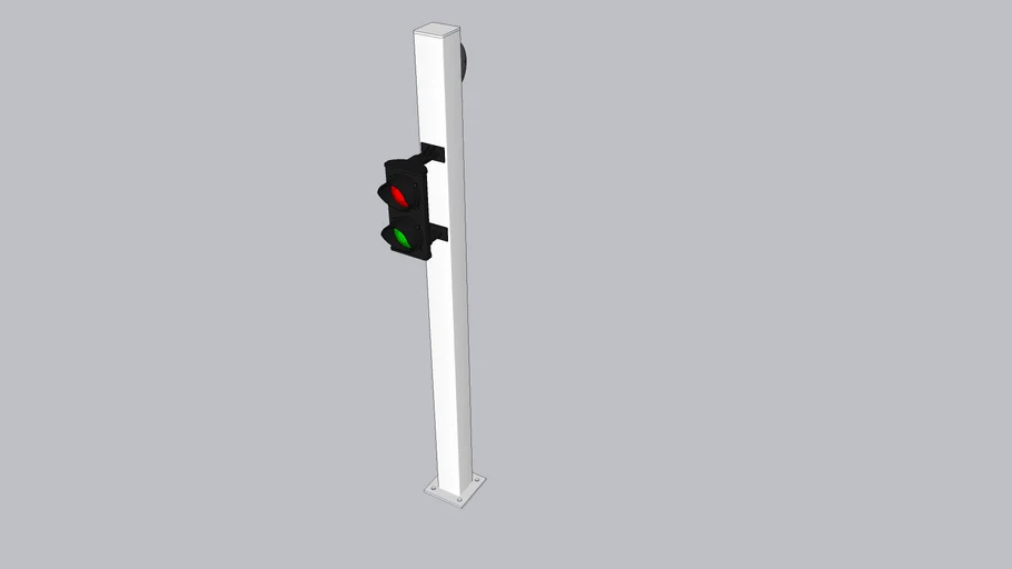 POSTE CON SEMAFORO Y SENSOR